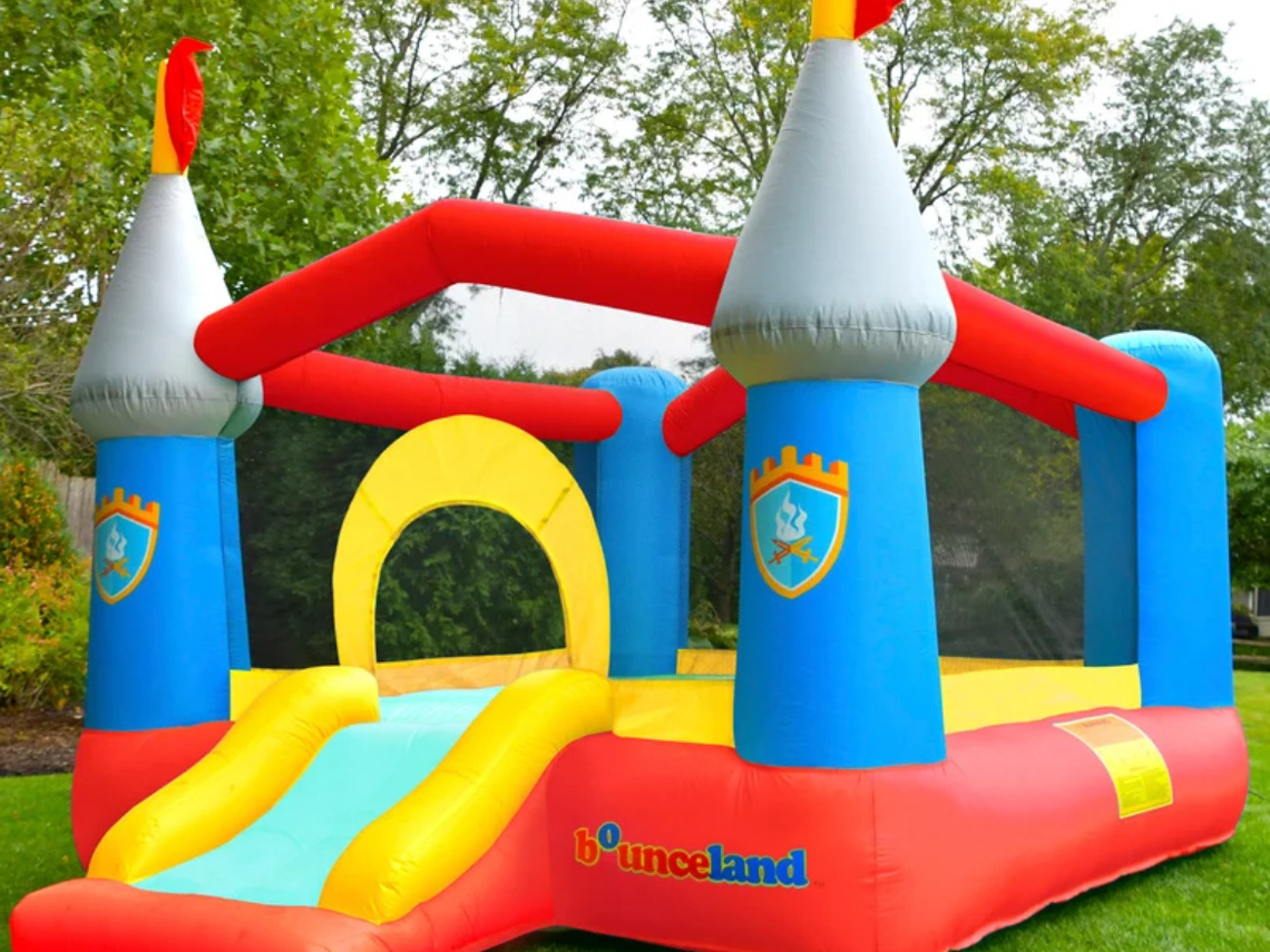9' x 12' bounce house with slide and air blower