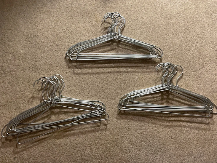 A set of 30 muji alminium hangers