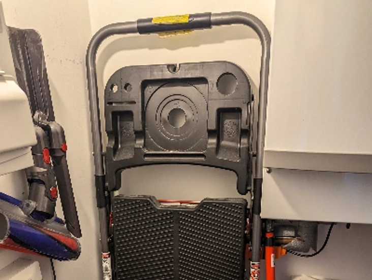 Abru 3 step steel ladder and tool tray 2.48m max