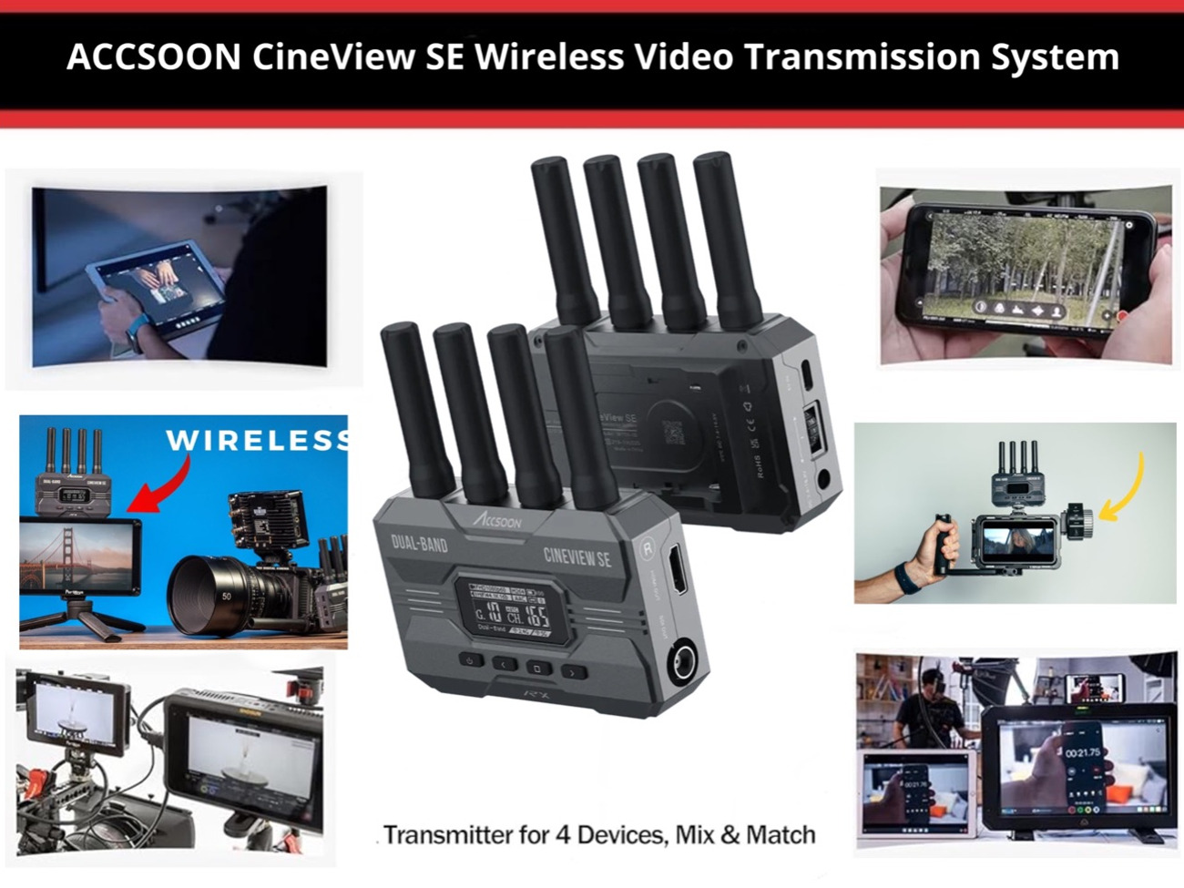 Accsoon cineview se - transmitter & receiver