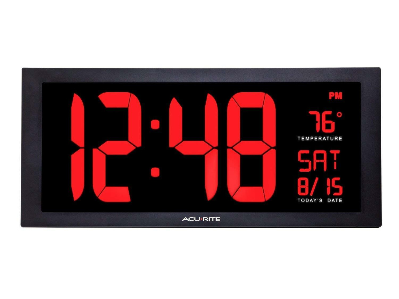 Accurite 14.5" large digital led oversized wall clock