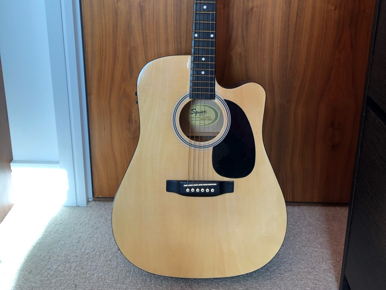 Acoustic guitar with electric option 