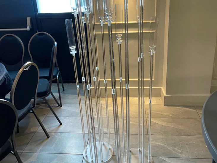 Acrylic wedding centrepieces clear candle holder