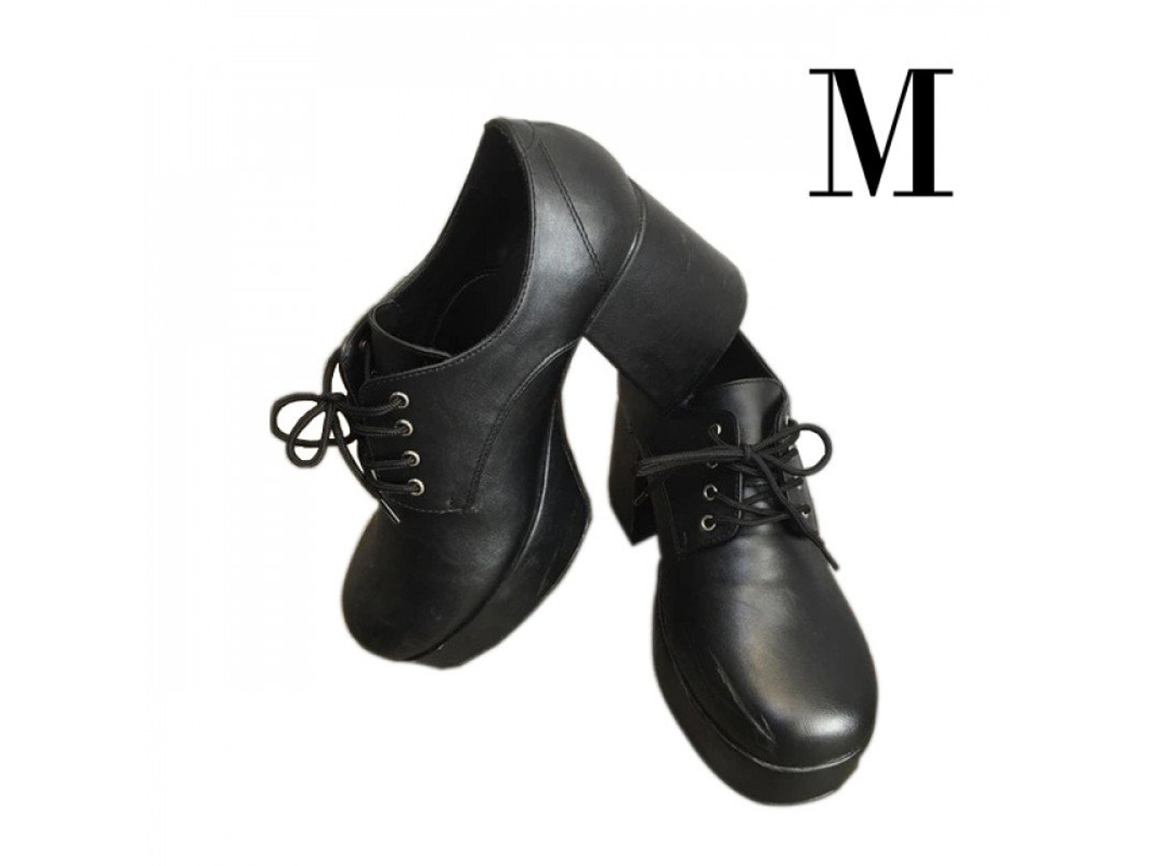 Add on with a shirt/pants: z47f - black platform shoes rental - medium 10-11