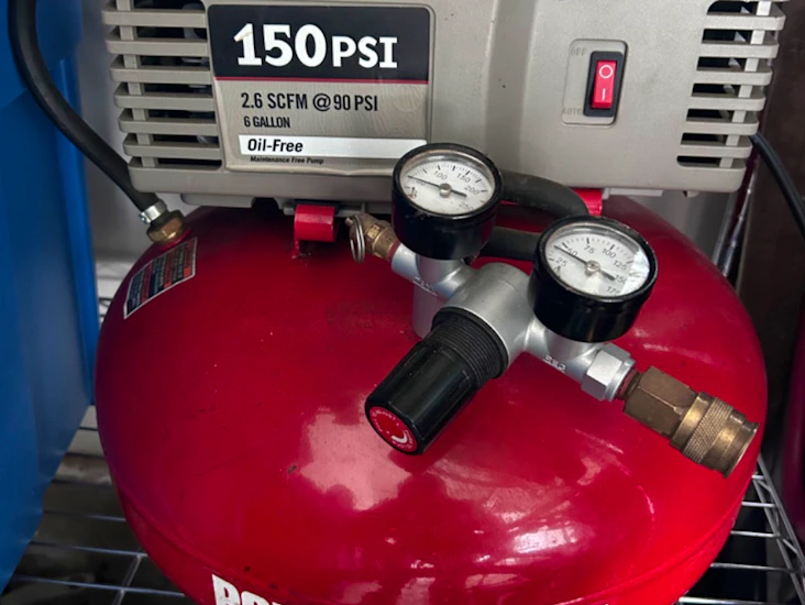 Air compressor with 30’ hose