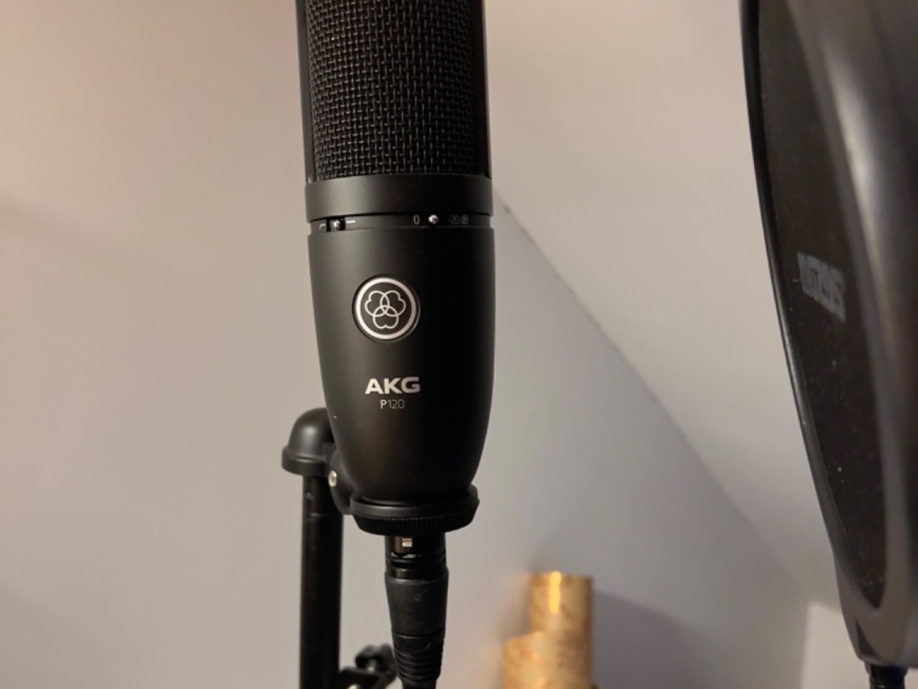 Akg p120 microphone + pop filter