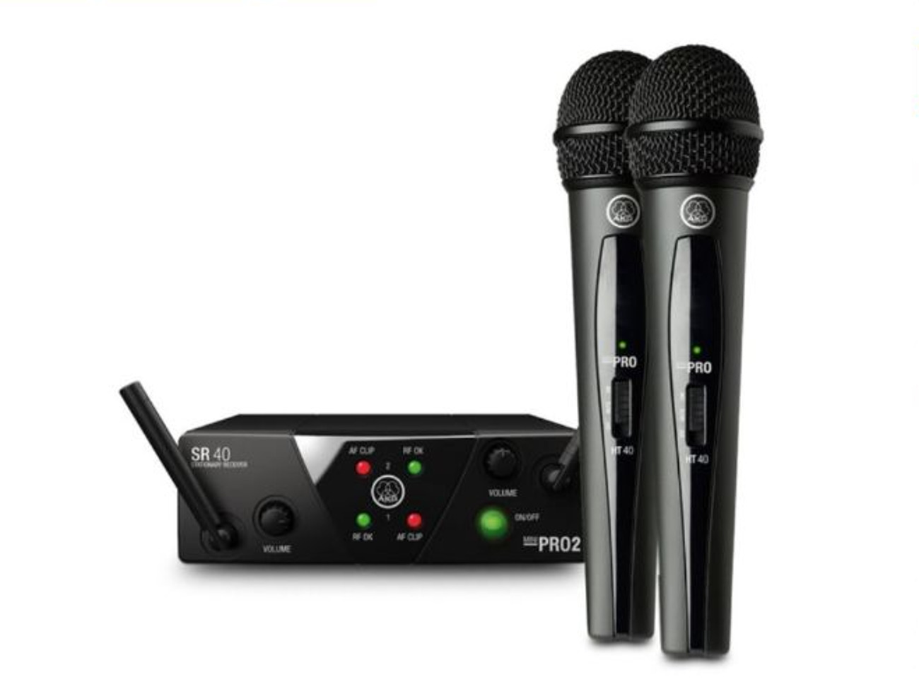 Akg wms40 mini dual wireless vocal microphone system