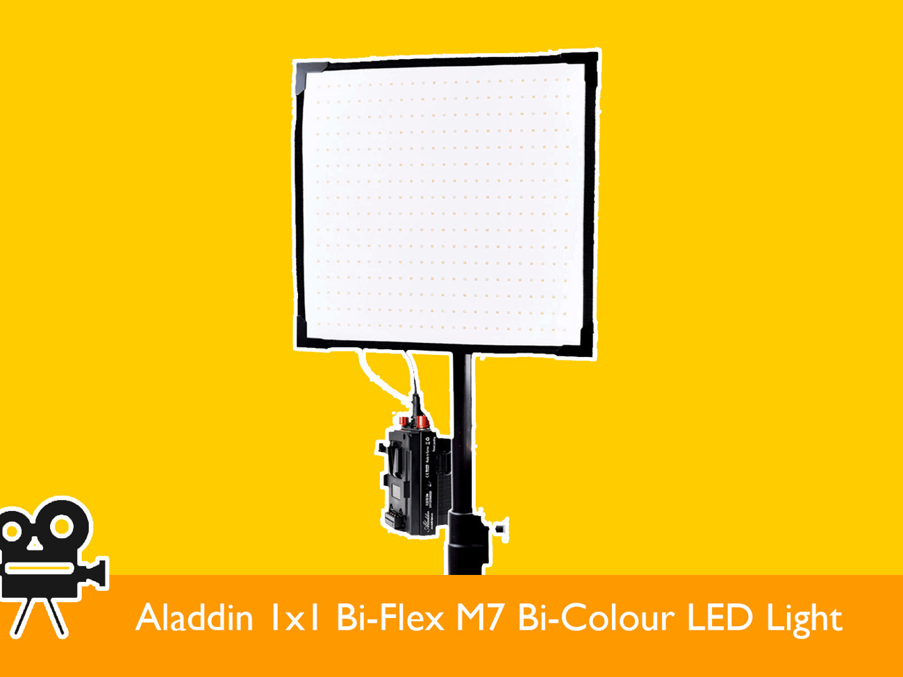 Aladdin 1x1 bi-flex m7 bi-colour led light panel + softbox