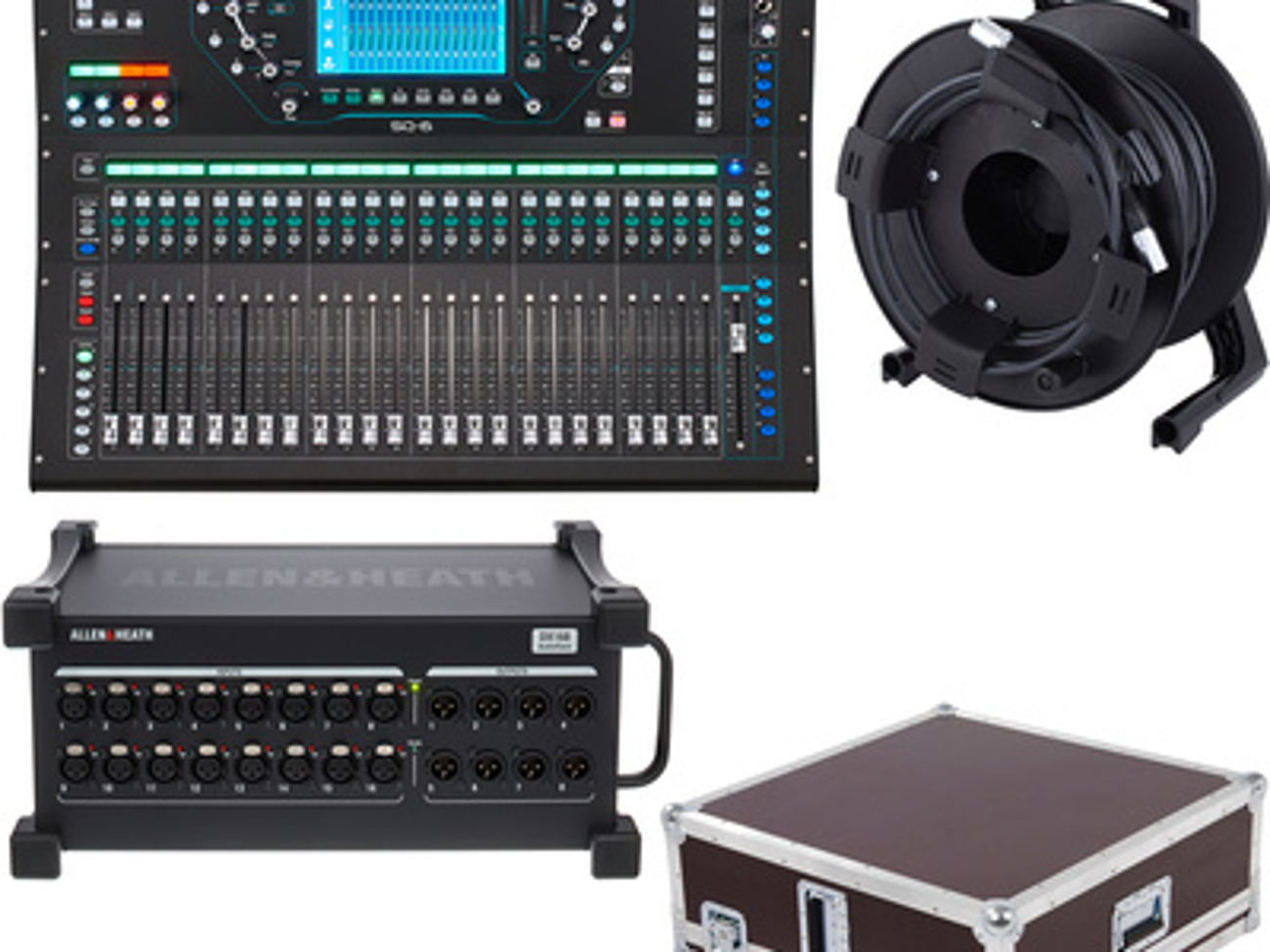 Allen & heath sq6 mixing console and dx168 stagebox bundle