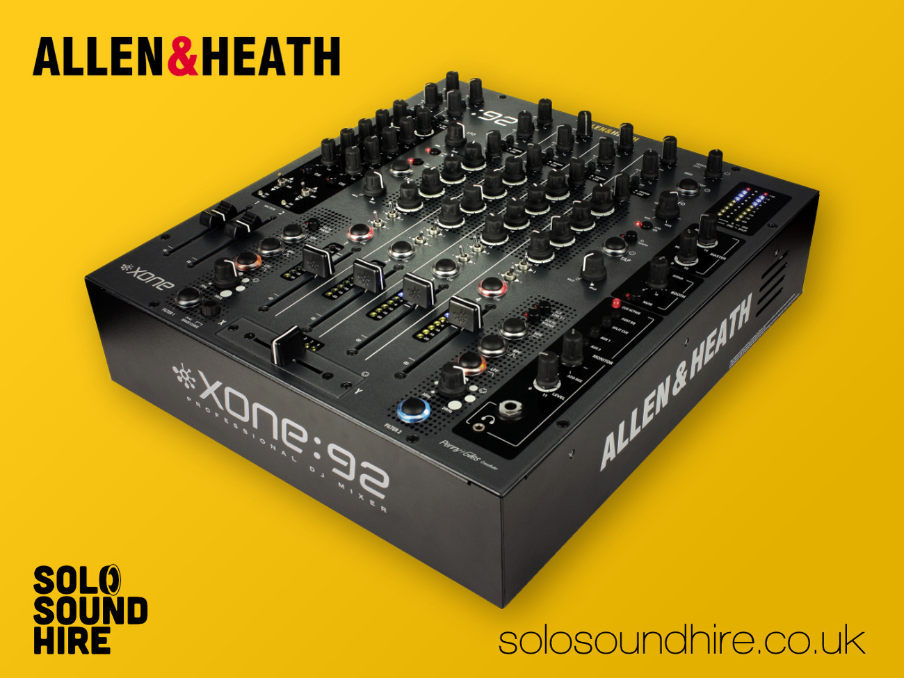 Rent Allen & Heath Xone 92 DJ Mixer from Solo Sound Hire , Telegraph Hill,  Lewisham for £14 - 50/day