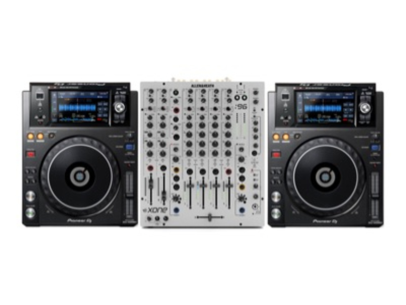 Rent Allen & Heath Xone 96 DJ mixer with 2 x XDJ-1000 MK2 CDJs