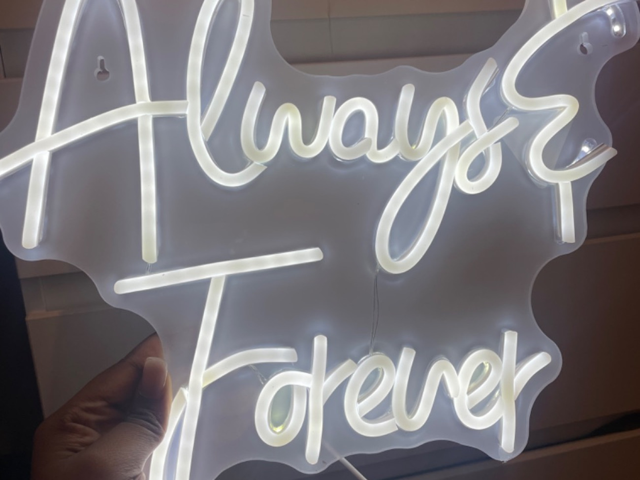 Always forever neon sign cool white led 
