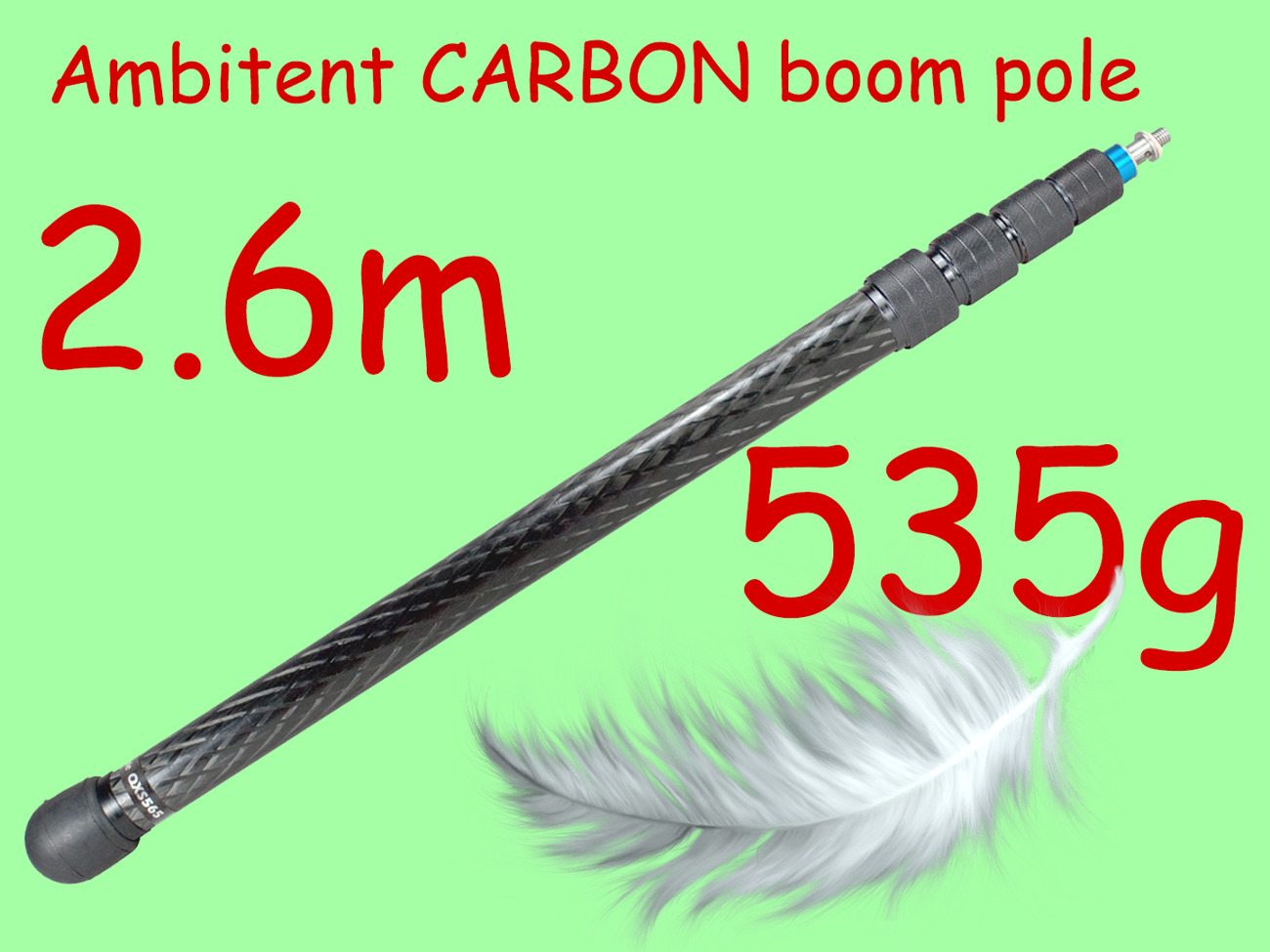 Ambient carbon boom pole 2.6m