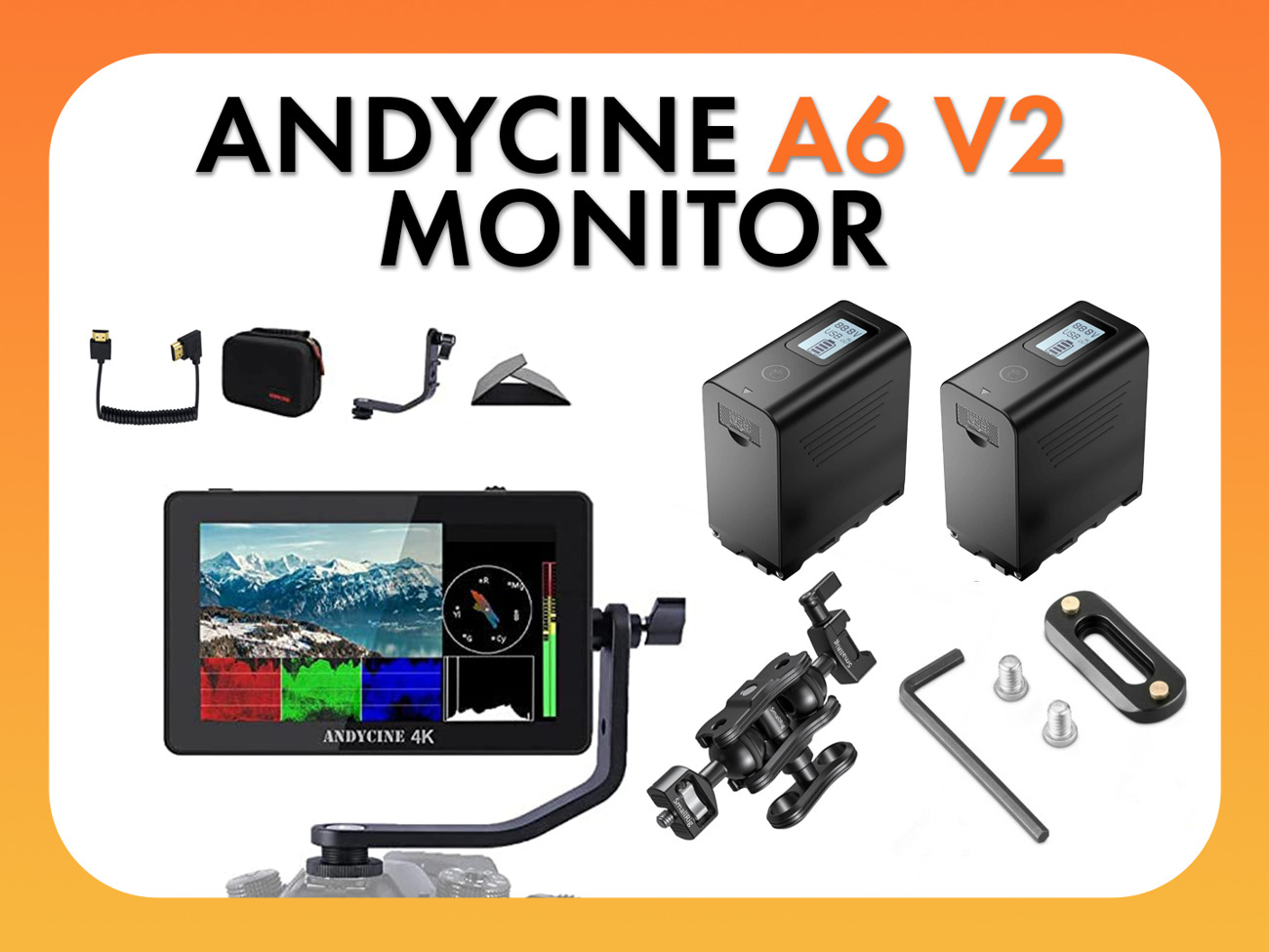 Andycine a6 v2 camera monitor kit