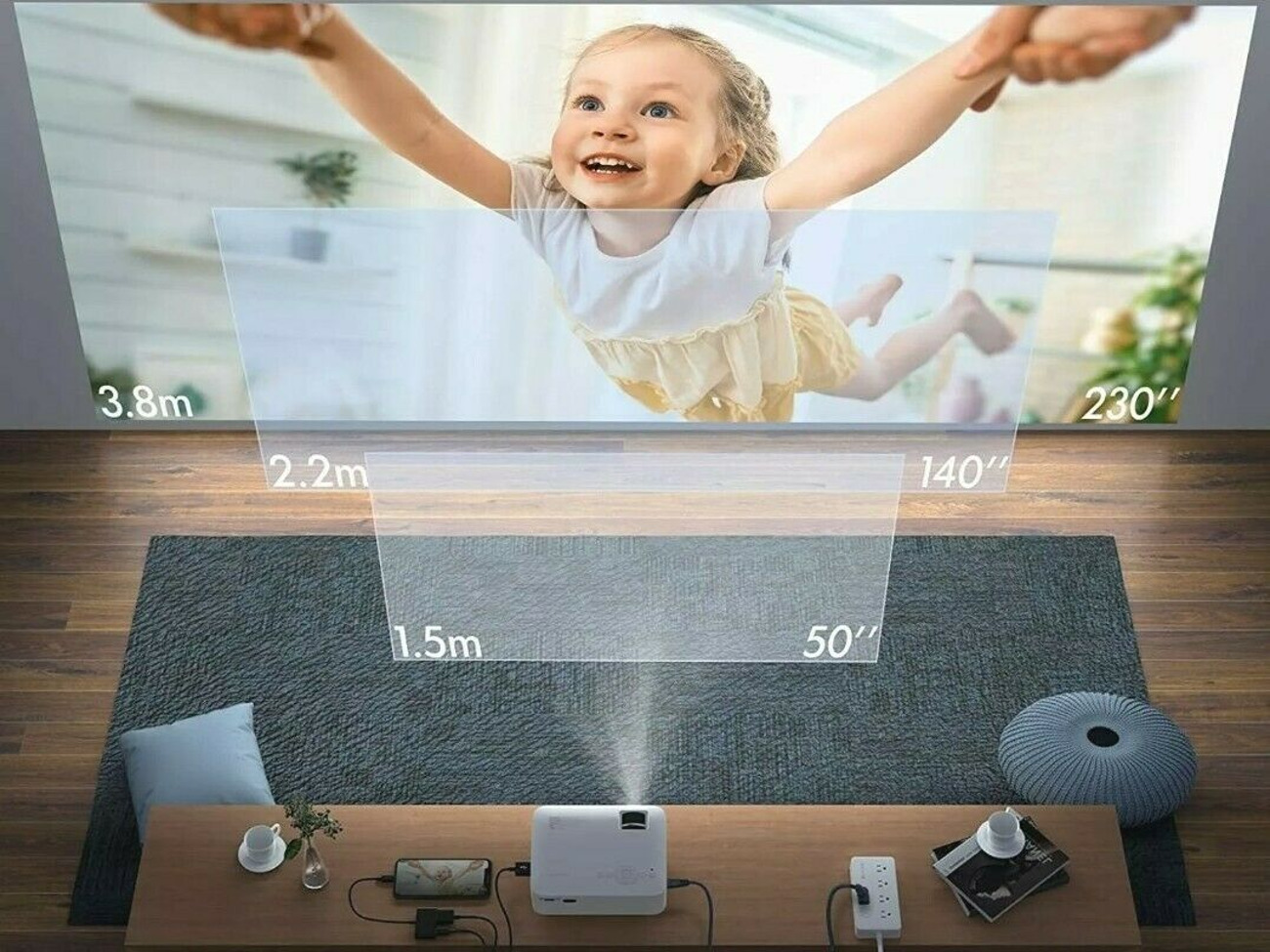 Full hd projector and screen  200" projection size