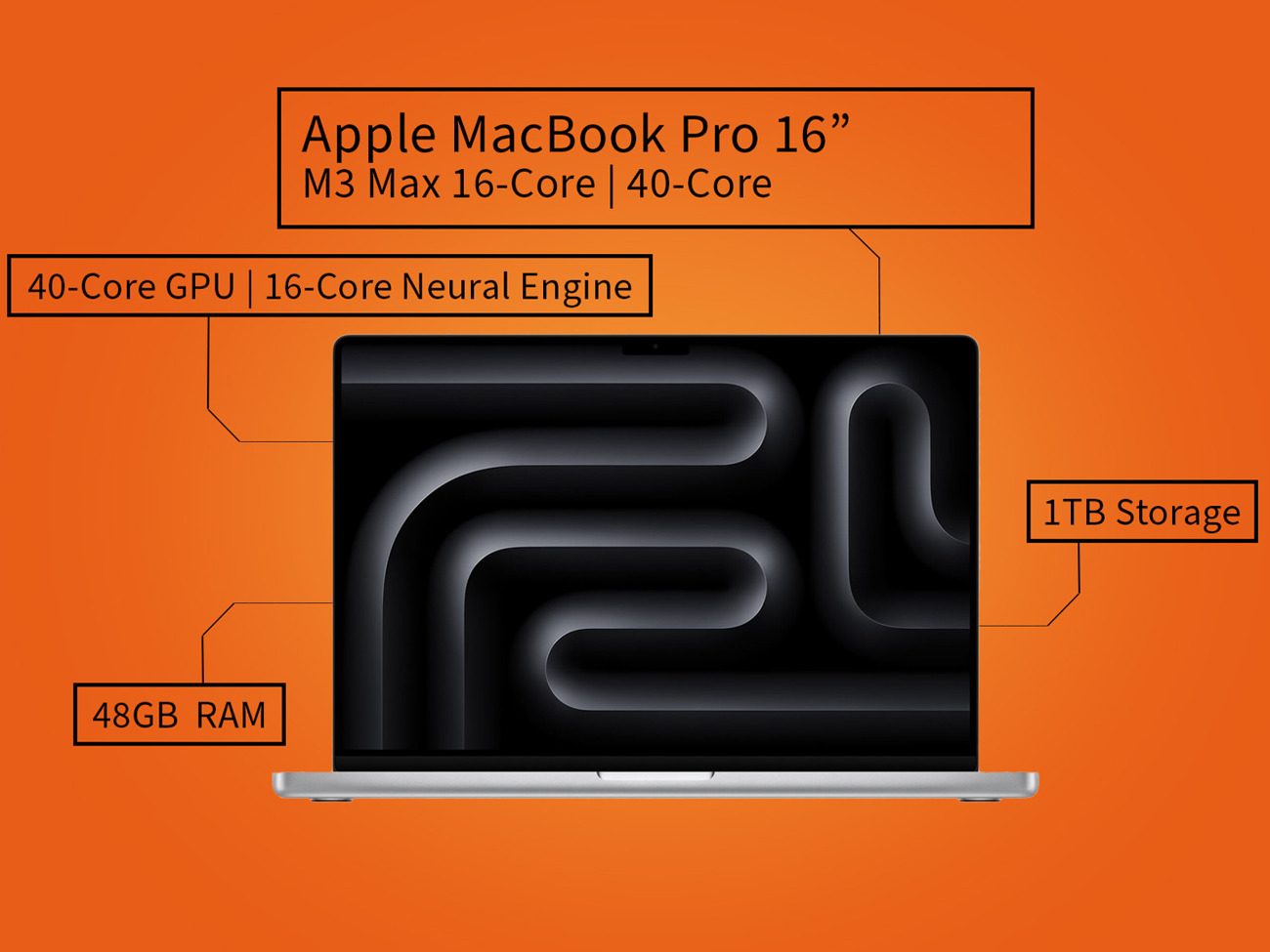 Apple 16" macbook pro m3 max - 16-core - 40-core gpu