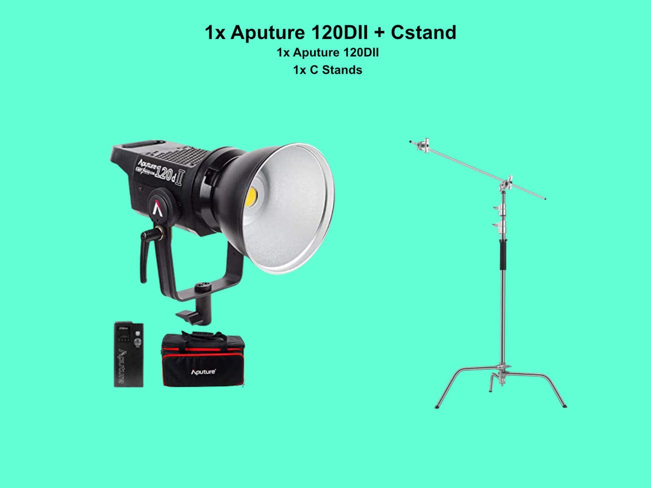Aputure 120d mark ii continious led light + cstand 