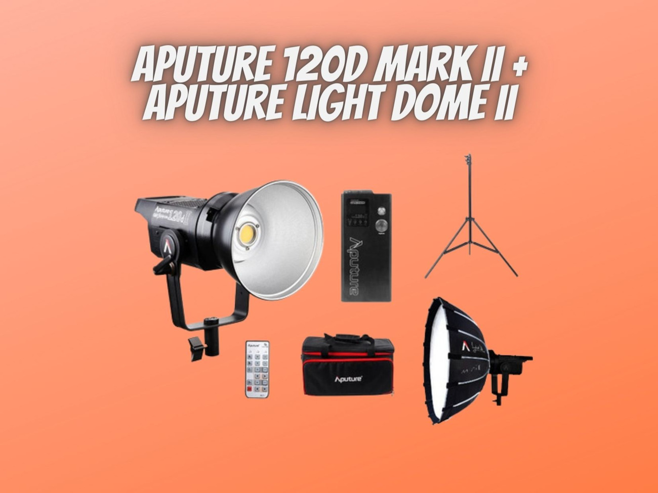 Rent Aputure 120d Mark II LED Light + Aputure Light Dome II Mini 