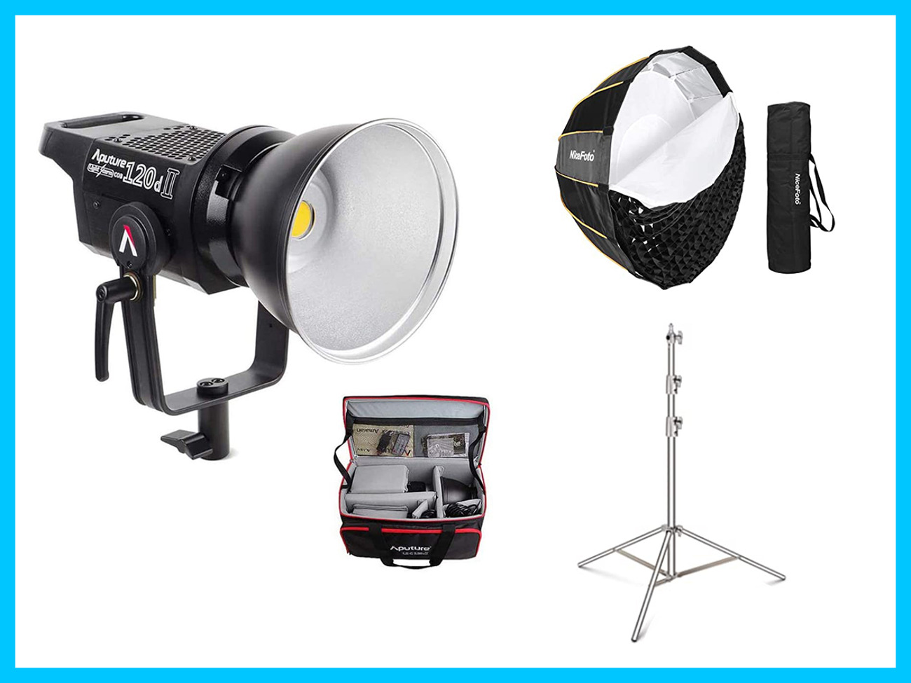 Rent Aputure 120d Mark II LED Light with Softbox & Stand from Zak S, Mill  Hill, Barnet for £13.90 - 30/day