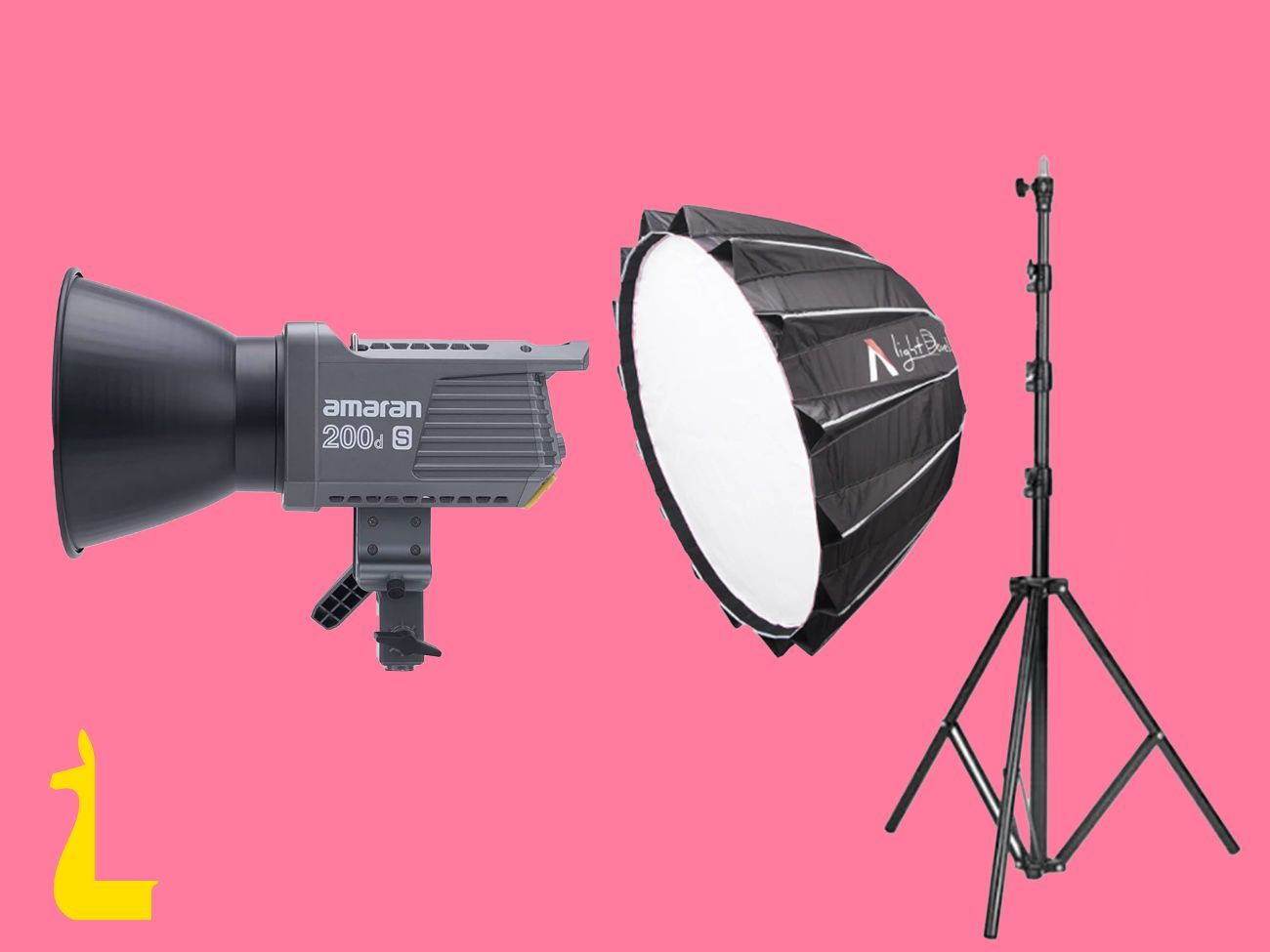 Aputure 200ds, lightstand and lightdome