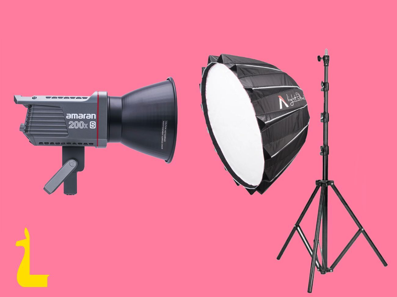 Aputure 200xs, lightstand and lightdome