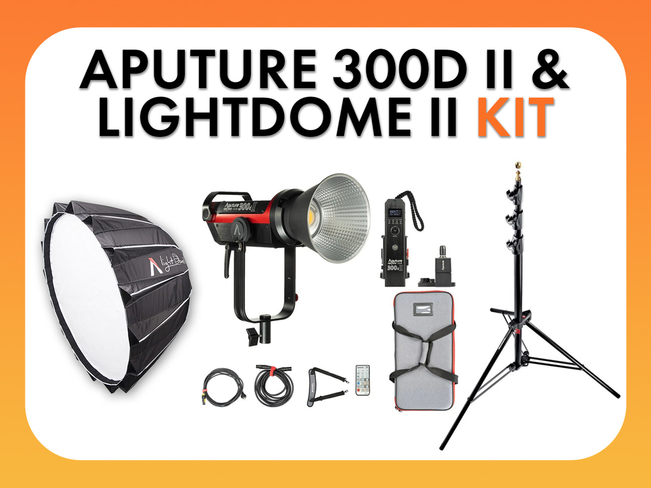 Aputure 300d ii & lightdome ii kit