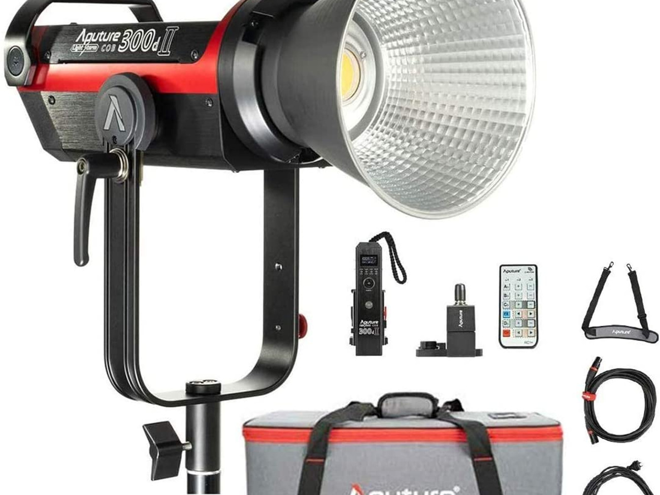 Aputure 300d ii led + light dome ii softbox + arri stand