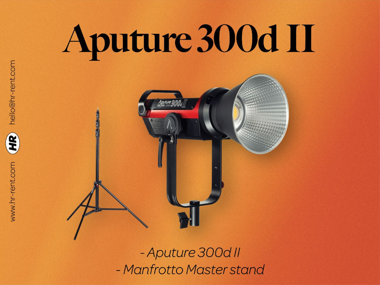 Aputure 300d ii (led light continuous lighting) + stand