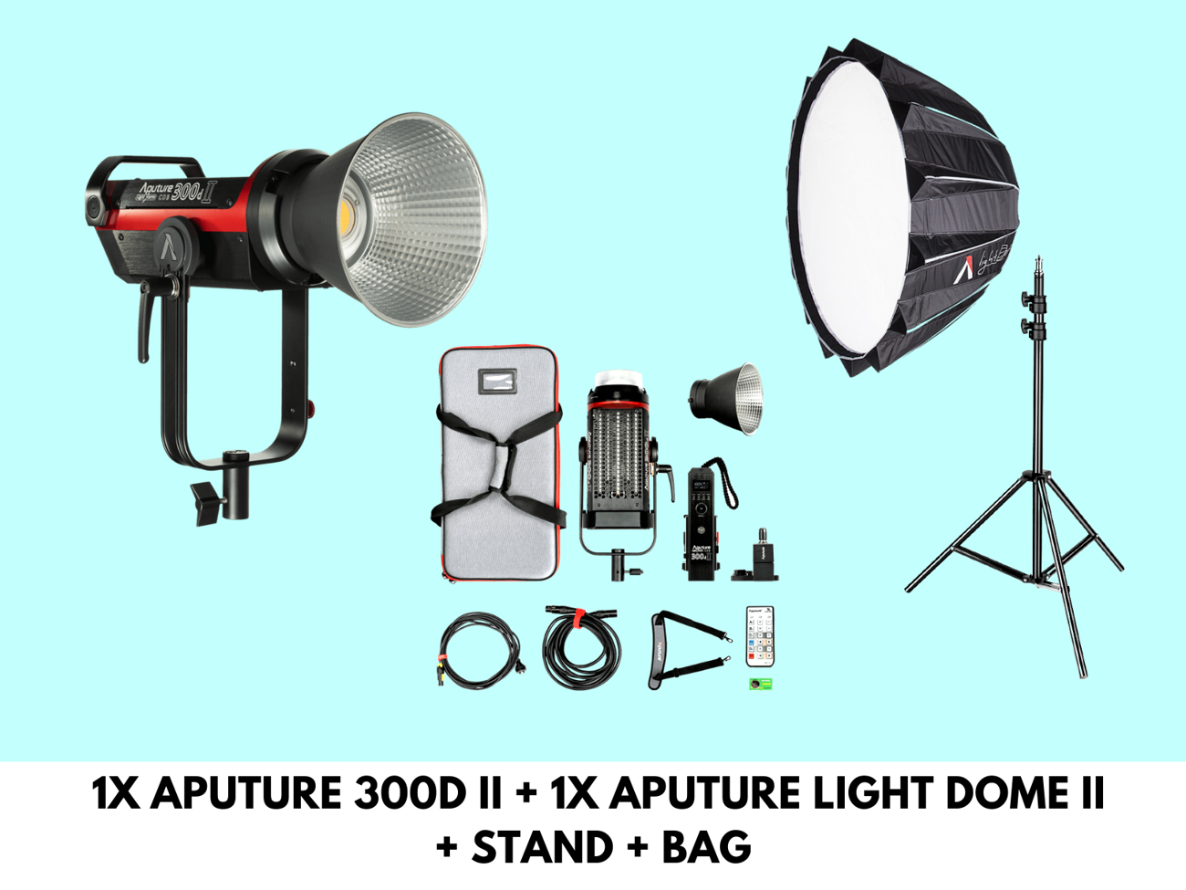 Rent Aputure 300d ii MK2 LED Video Light Light Dome II Stand