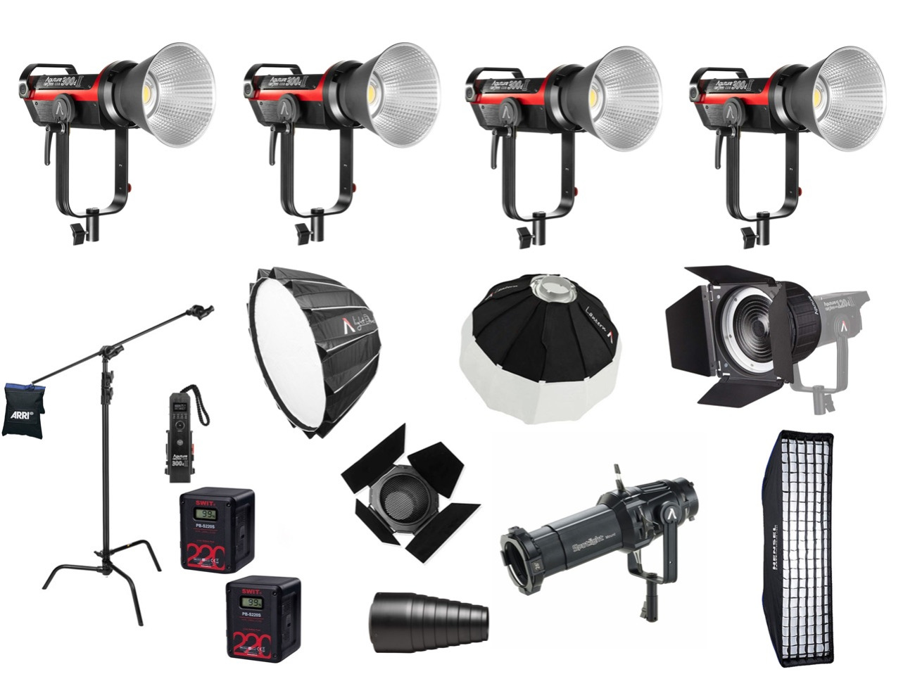 Aputure 300dii 300d ii / dome, lantern, power, custom 