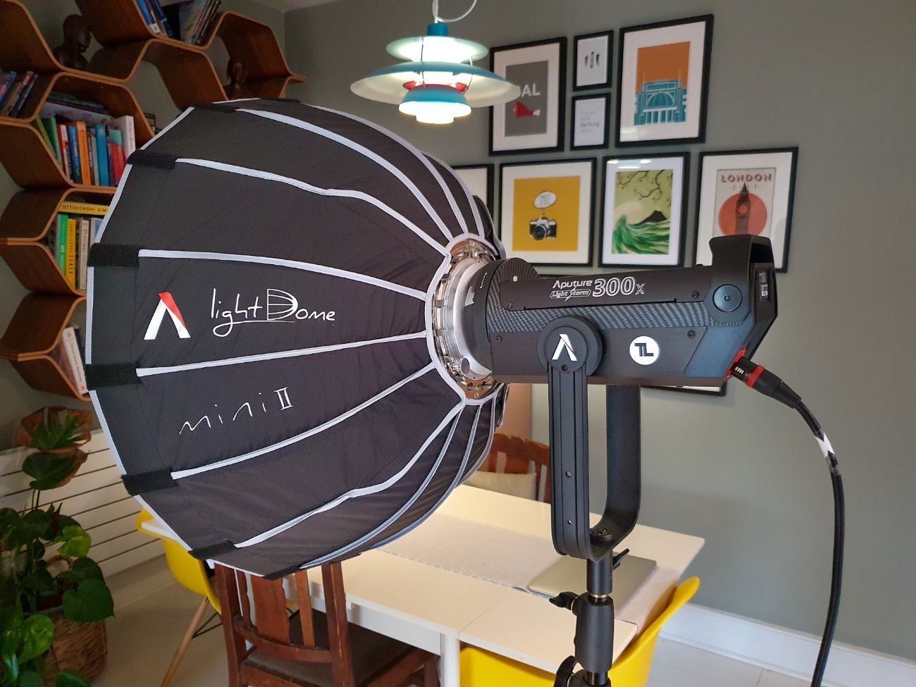 Aputure 300x (bi-colour) + light dome mini ii