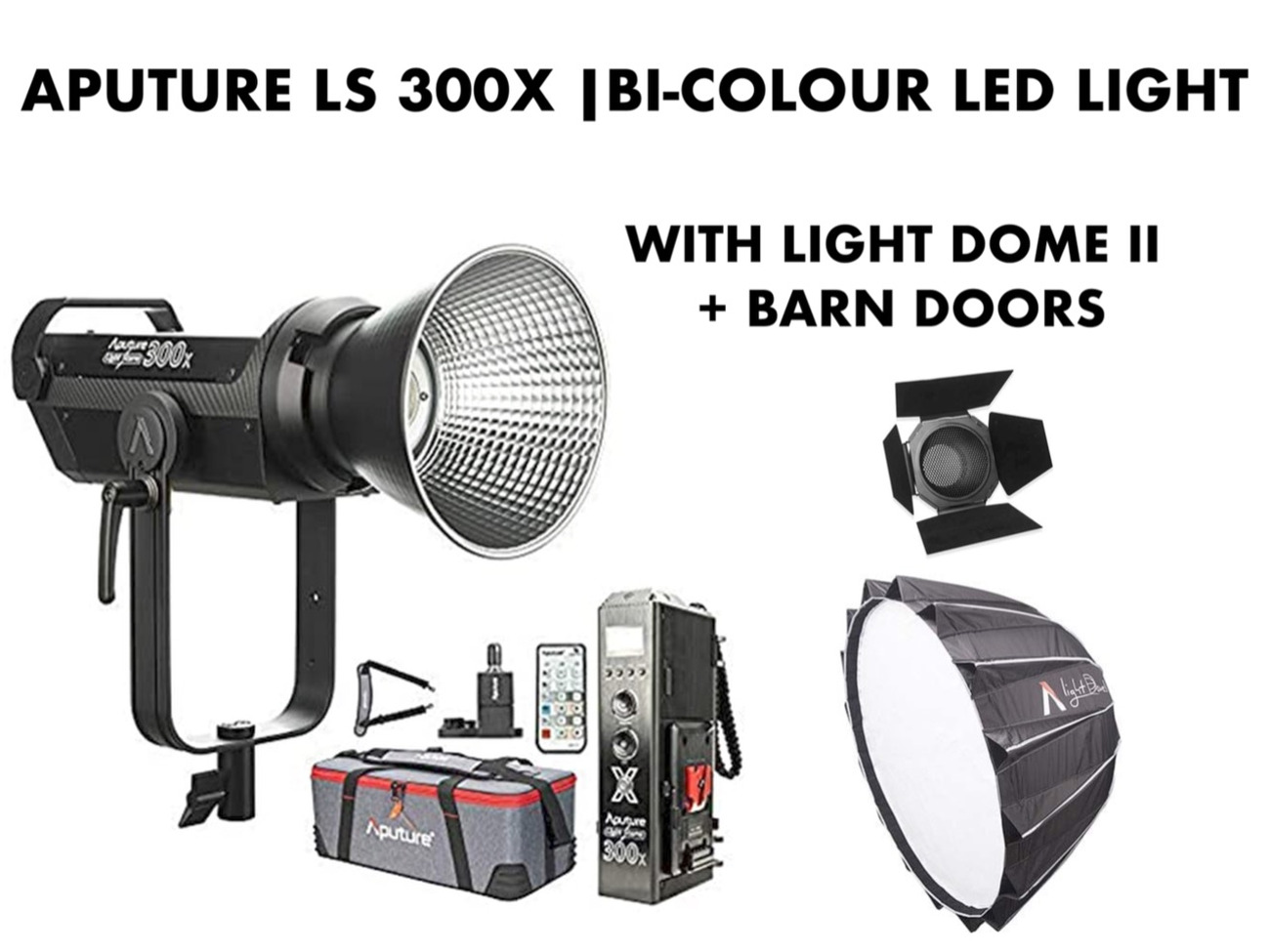 Aputure 300x lighting kit + softbox