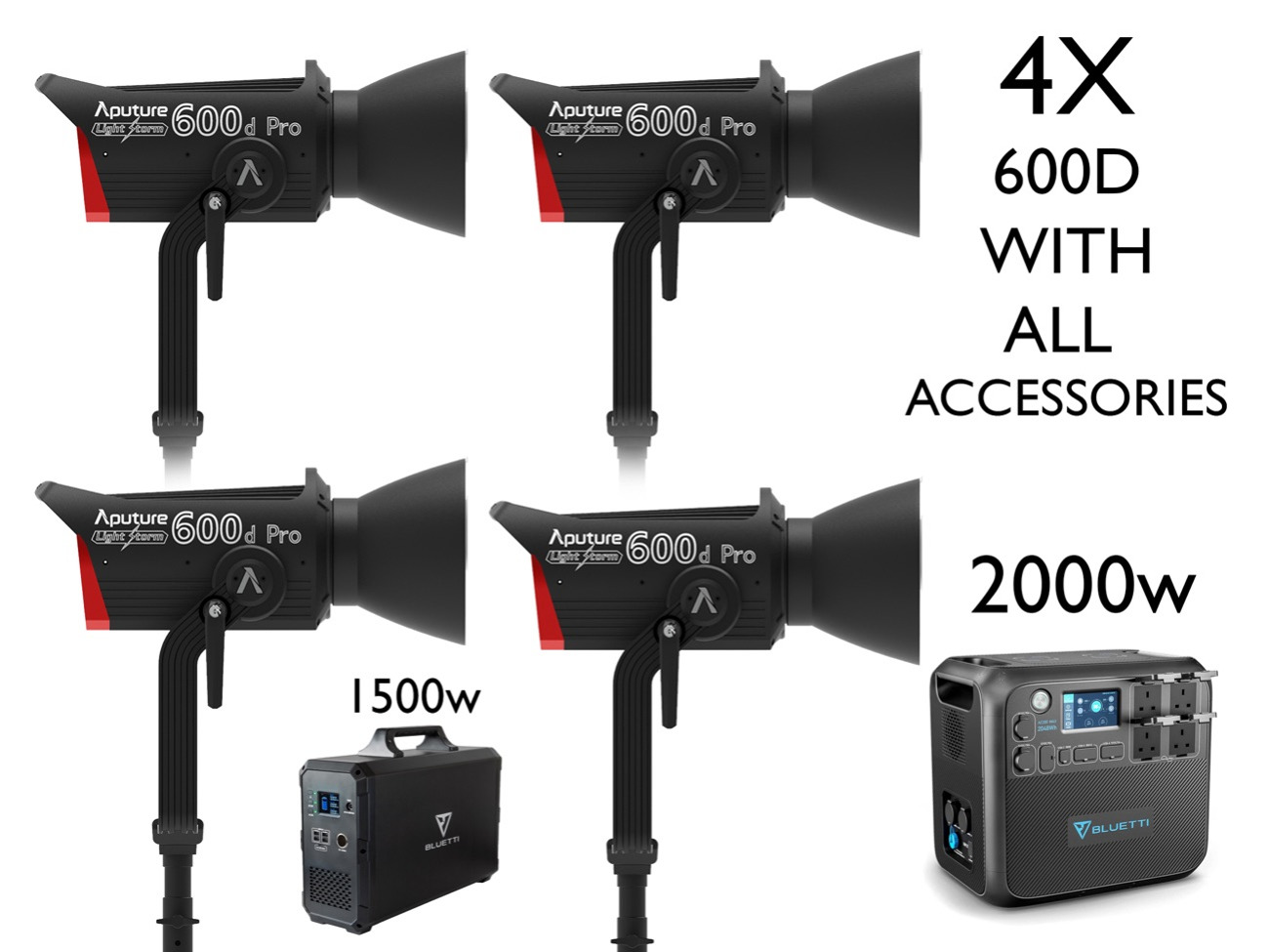 Aputure 600d pro / all accessories / domes / lanterns / grip