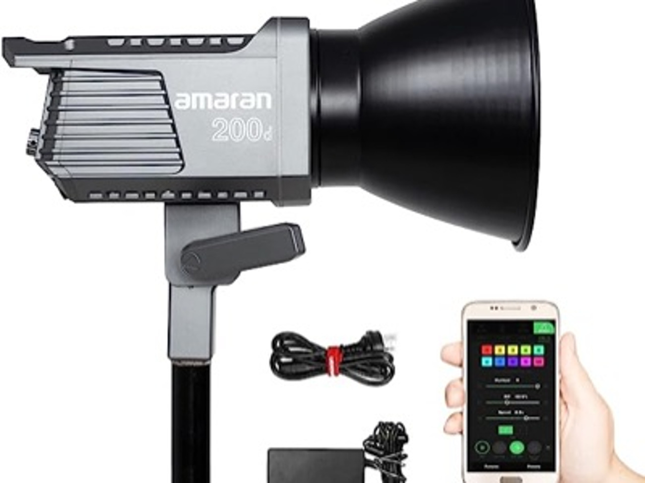 Aputure amaran 200d and light dome mini ii