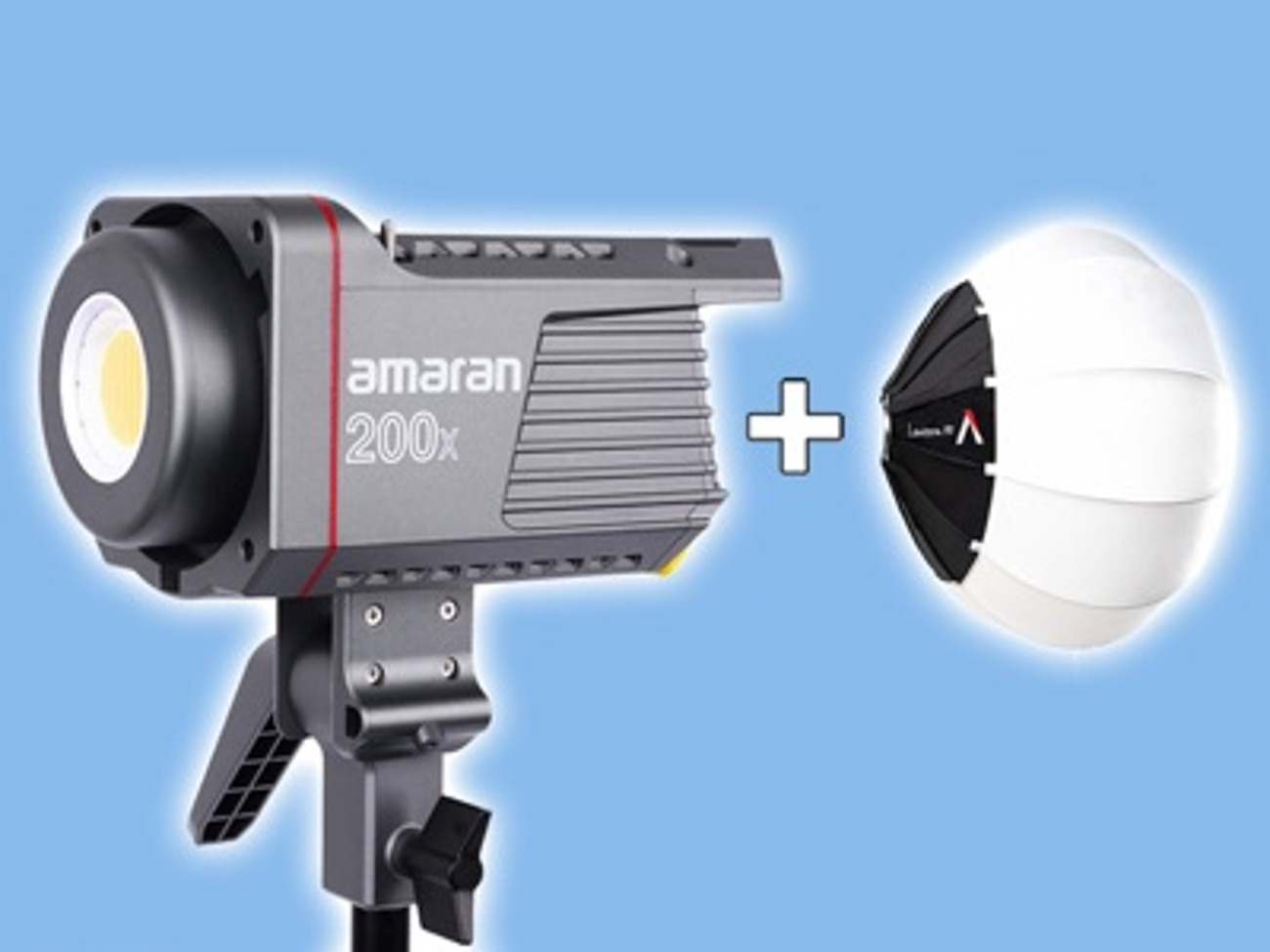 Aputure amaran 200x bicolour led light + aputure lantern 90