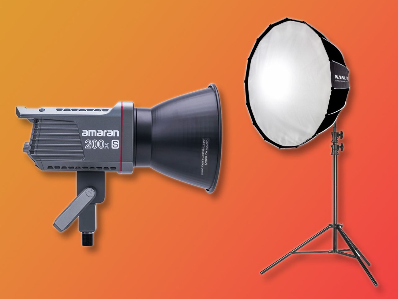 Aputure amaran 200x s + 90cm softbox