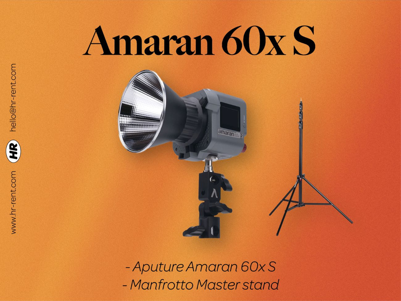 Aputure amaran cob 60x s (bicolour led light) + stand