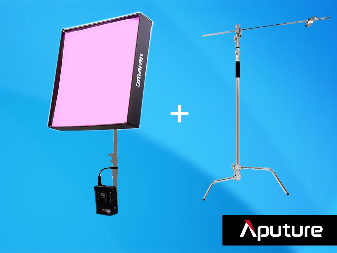 Aputure amaran f22c flexible led + cstand & boom arm