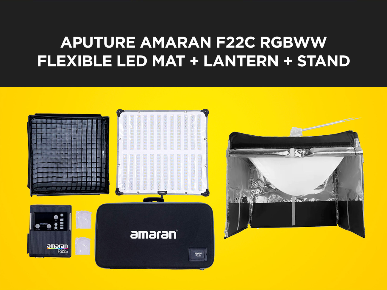 Aputure amaran f22c rgbww flexible light *+lantern* +stand