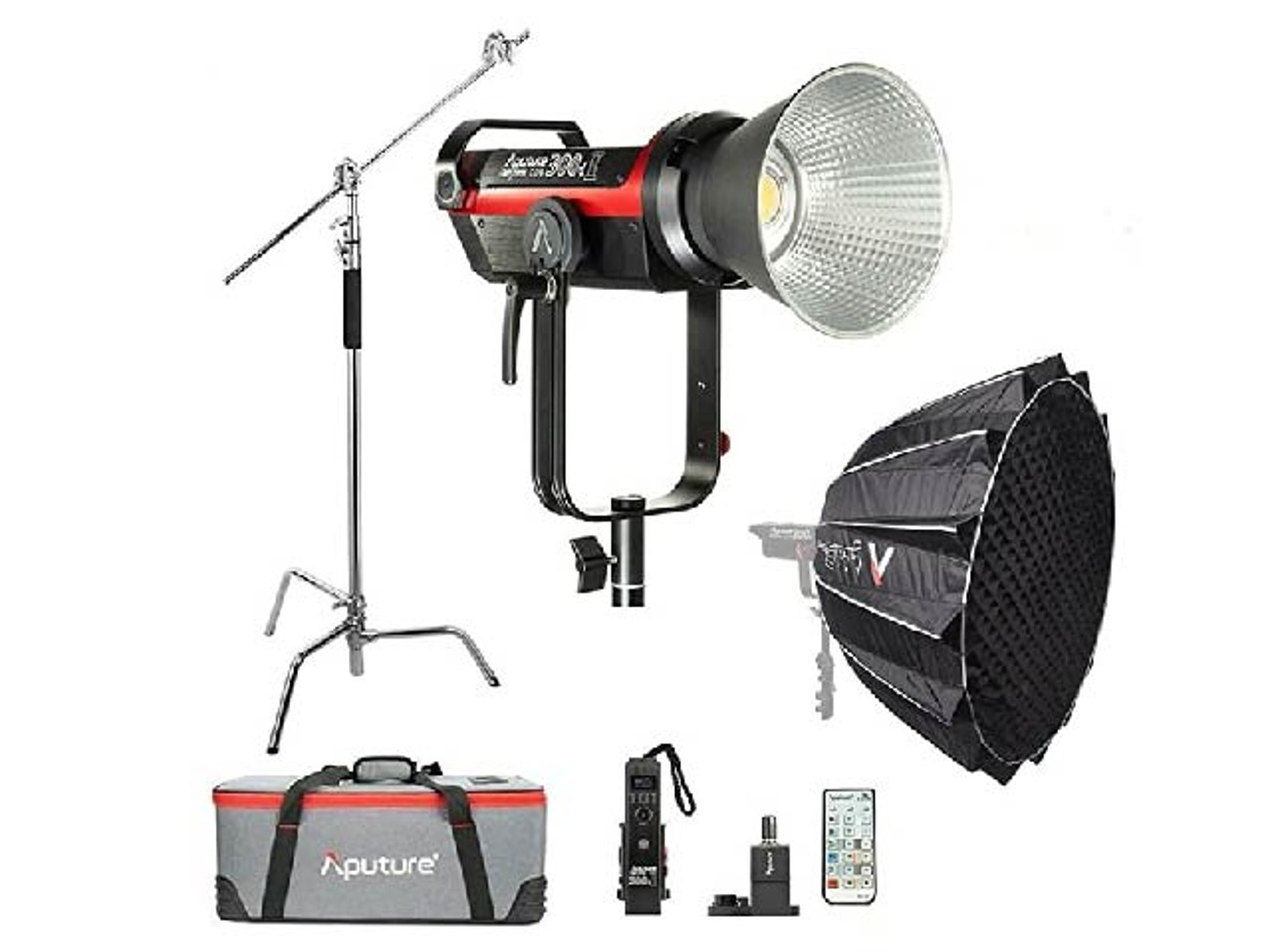 Aputure cob 300d mark ii + mini  ii softbox+c stand