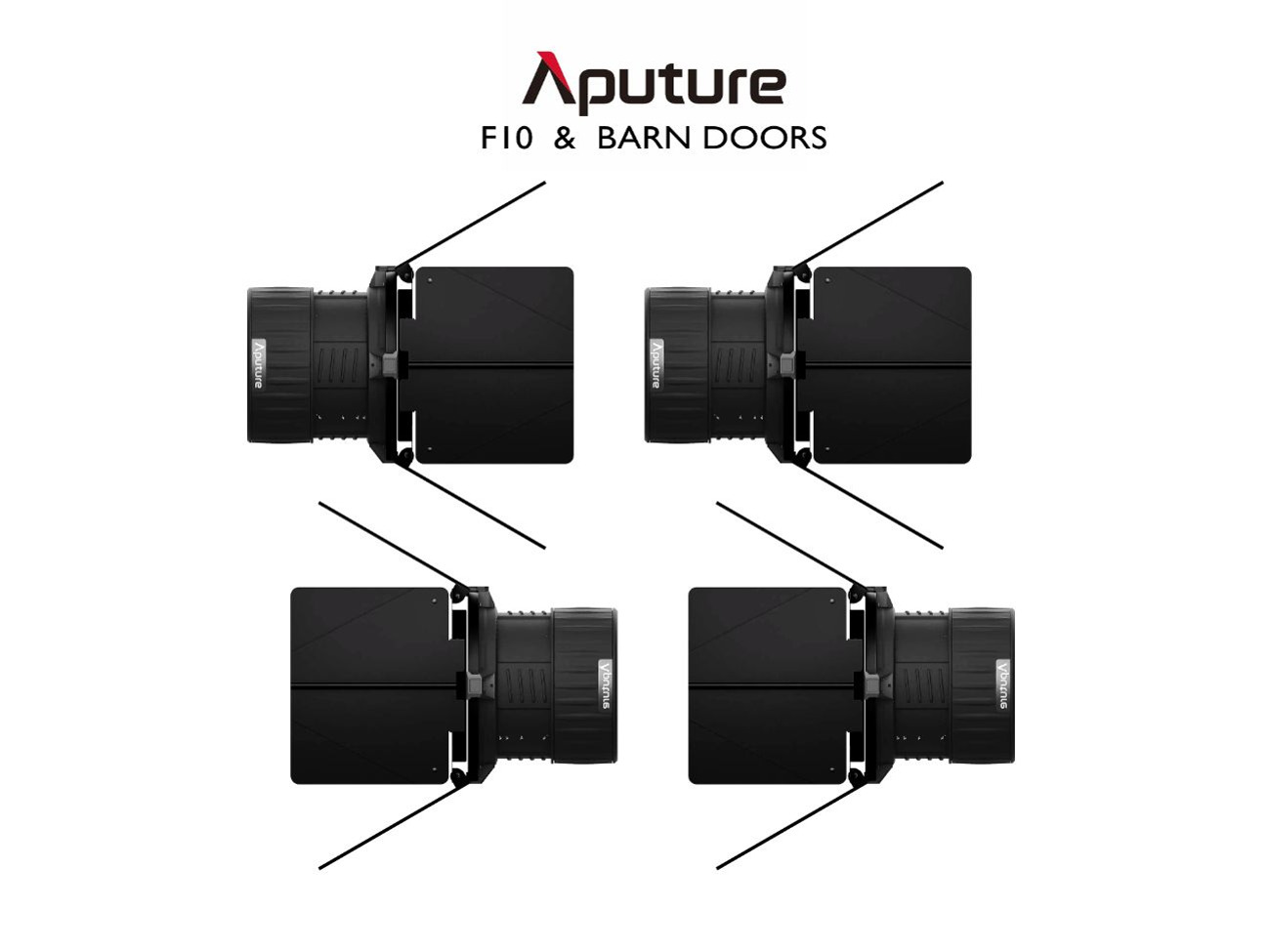 Aputure f10 fresnel / barn doors 