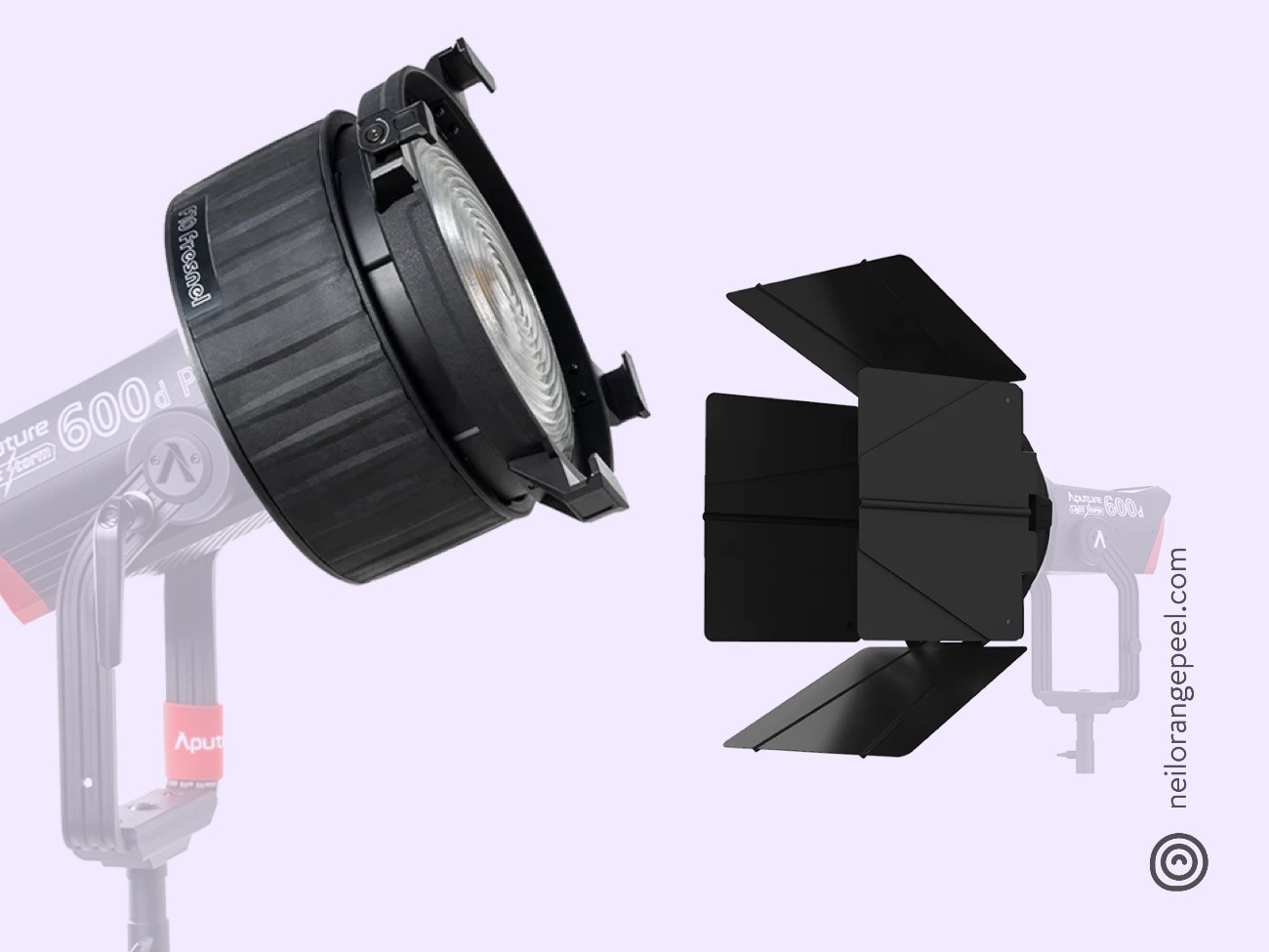 Aputure f10 fresnel + f10 barndoors bowens mount