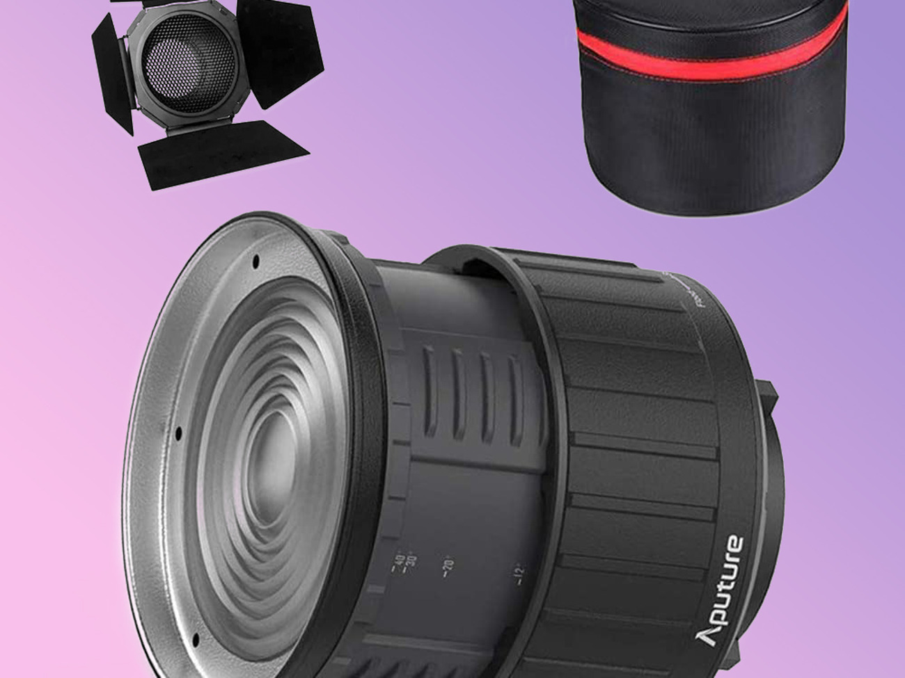 Aputure fresnel 2x & barn doors 