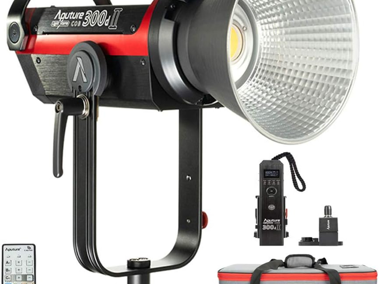 Aputure light storm 300dii pro with light dome ii 