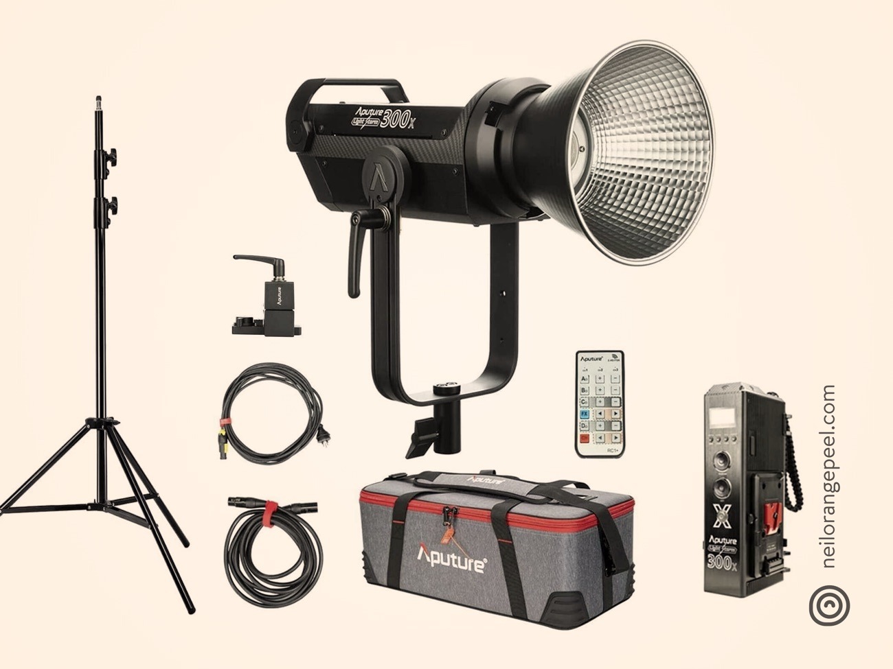 Aputure light storm 300x led light bi-colour light & light stand