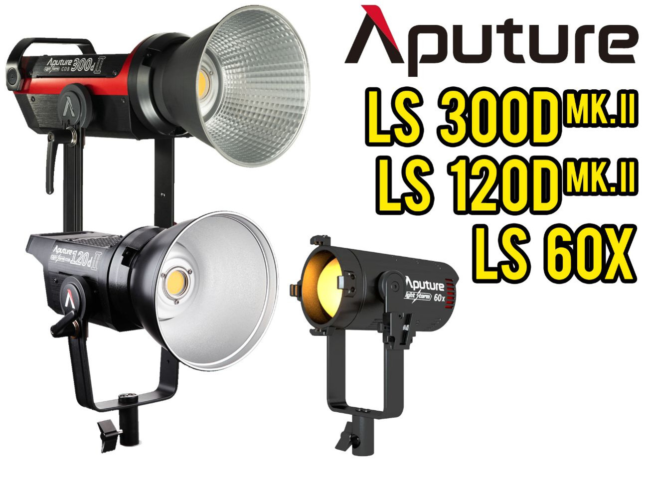 Aputure lighting kit - 300dii, 120dii, 60x (nw3 listing)