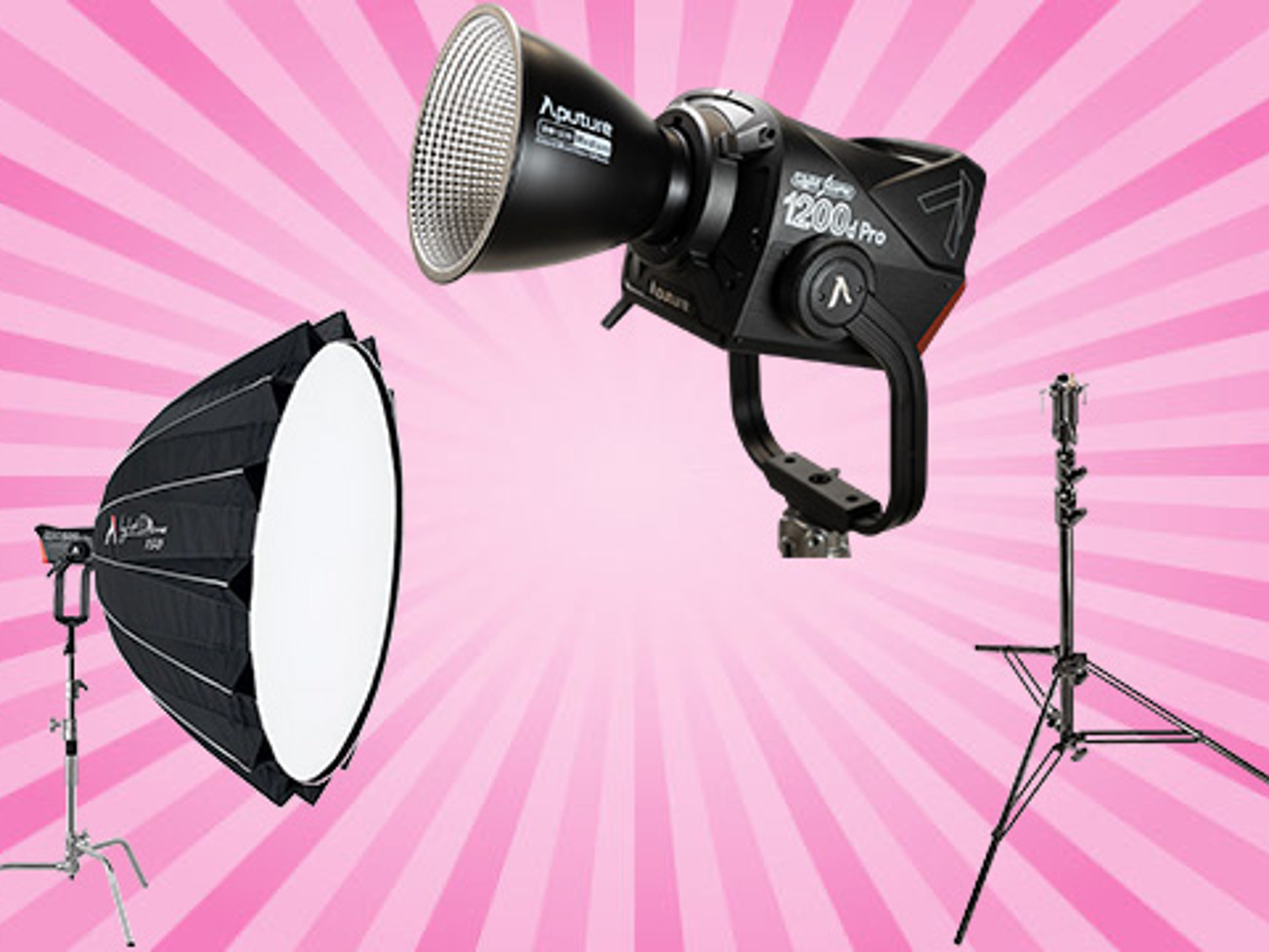 Aputure ls 1200d pro kit + light dome 150 + stand