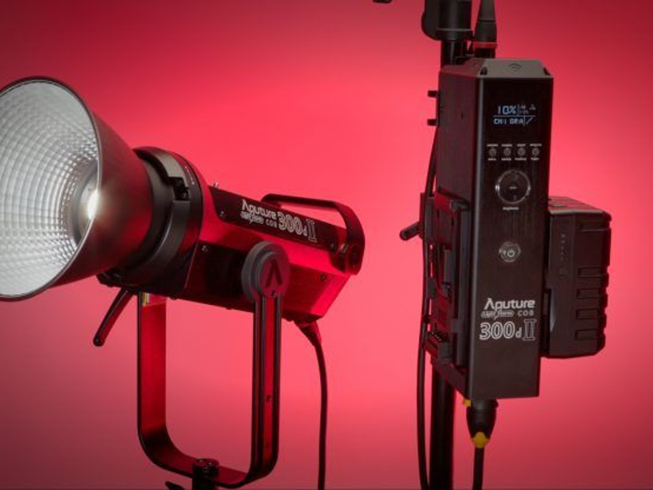 Aputure 300dii + lightdome ii + stand