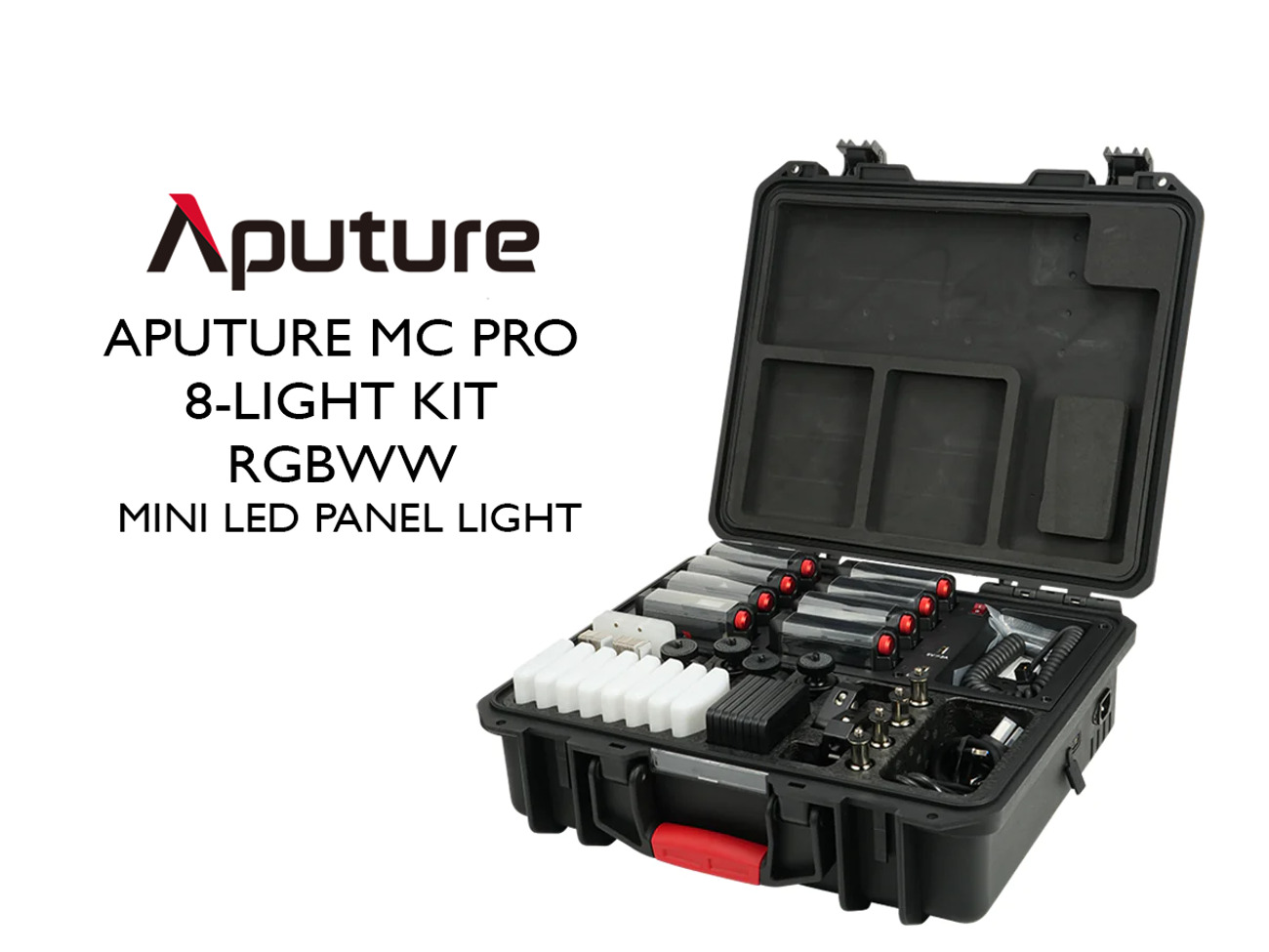 Aputure mc pro 8-light kit rgbww mini led panel light