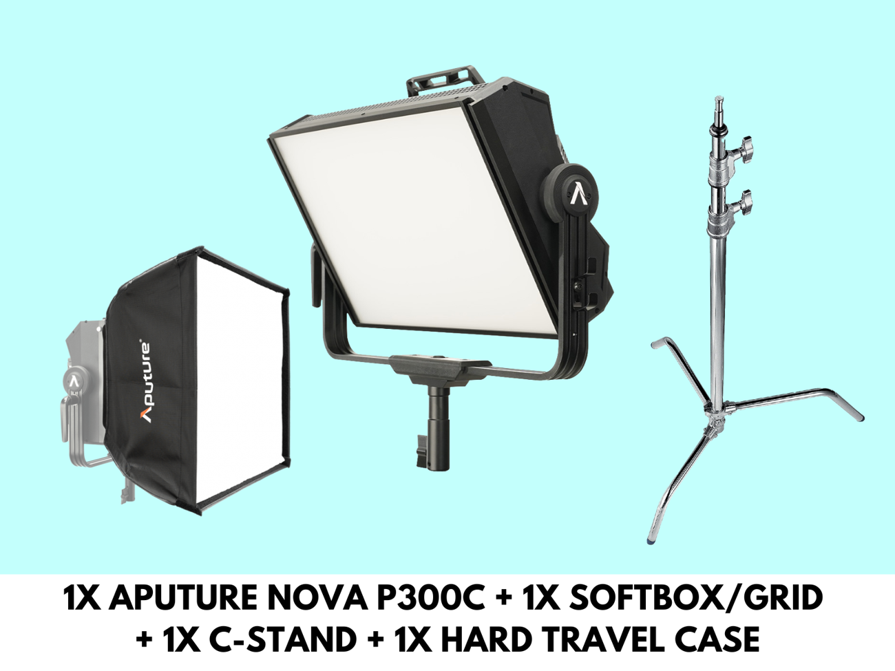 Aputure nova p300c rgbww led light panel +softbox (skypanel)